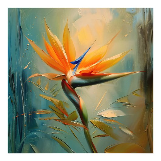 Paradijsvogel Tropisch Plant Foto Afdruk (Voorkant)