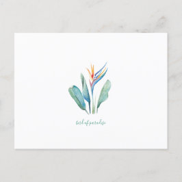 Paradijsvogel Tropische Aquarel  Postkaart Feestdagenkaart