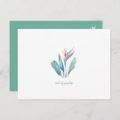 Paradijsvogel Tropische Aquarel  Postkaart Feestdagenkaart (Voorkant / Achterkant)