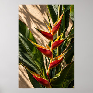 Paradijsvogel Tropische Bloemen Muurkunst Poster