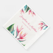 Paradijsvogel Tropische huwelijksservetten Servetten (Hoek)