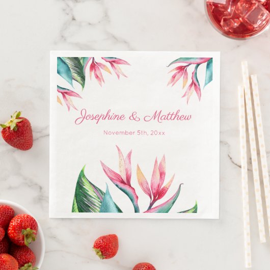 Paradijsvogel Tropische huwelijksservetten Servetten (Insitu)