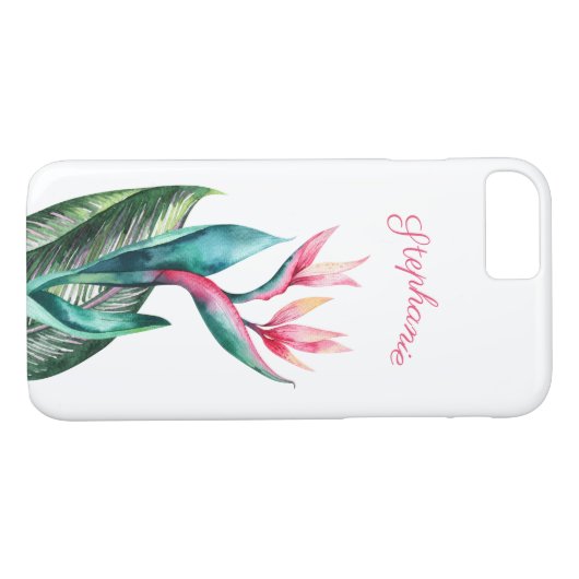 Paradijsvogel Tropische Waterverf Case-Mate iPhone Case (Achterkant (Horizontaal))