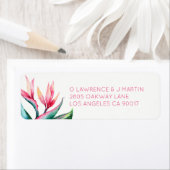 Paradijsvogel Tropische Waterverf Etiket (Insitu)