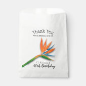 Paradijsvogel Waterverf Floral Bedankzakje (Voorkant)