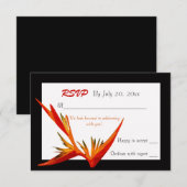 Paradijsvogel Witte Reactiekaart Kaart (Voorkant / Achterkant)