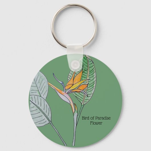 Paradijsvogelbloem Sleutelhanger (Voorkant)