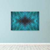 Paradijsvogelfractale Veerontwerp Canvas Afdruk (Insitu (Houten vloer))