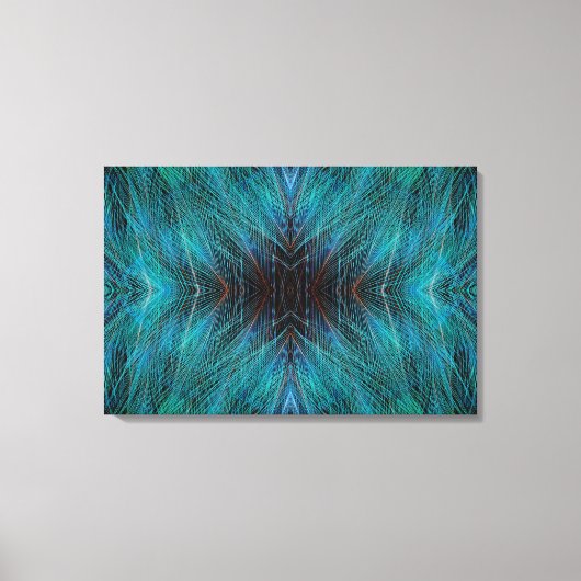 Paradijsvogelfractale Veerontwerp Canvas Afdruk (Voorkant)