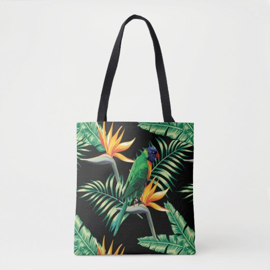 Paradijsvogels en Schattigee papegaaienillustratie Tote Bag (Voorkant)