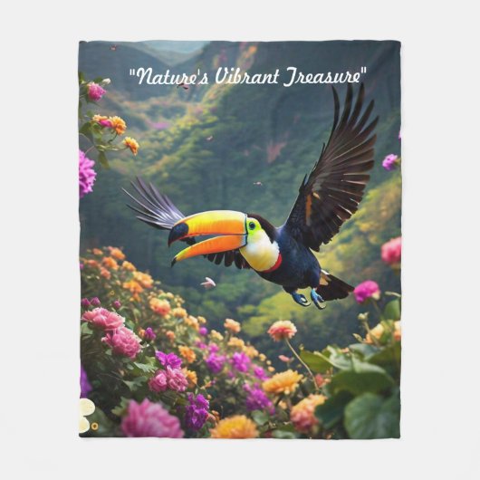 "Paradijsvogels" Fleece Deken (Voorkant)