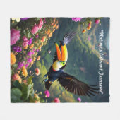 "Paradijsvogels" Fleece Deken (Voorkant (Horizontaal))