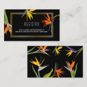 Paradijsvogels Floral Wedding Registry Kaarten (Voorkant / Achterkant)