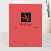 Paradijsvogels in de hartfase kaart (Achterkant)