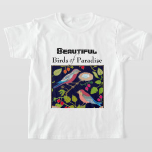 Paradijsvogels in het zomerlandschap t-shirt