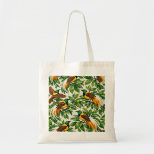 Paradijsvogels in tropische groene botanische afbe tote bag