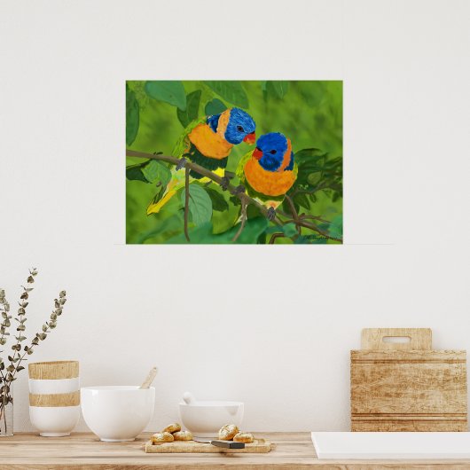 Paradijsvogels Poster (Keuken)