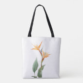Paradijsvogeltekening (bloem) tote bag (Achterkant)