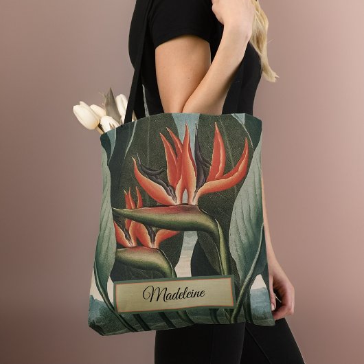  paradijsvogeltempel van Flora Monogram Tote Bag