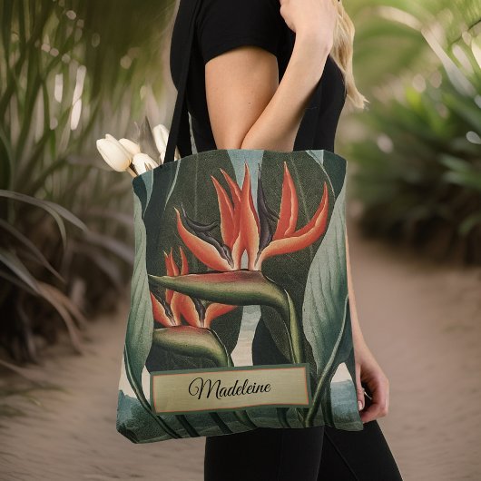  paradijsvogeltempel van Flora Monogram Tote Bag