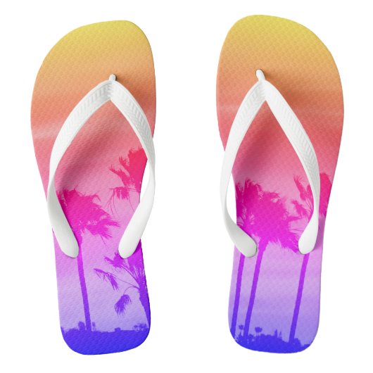 Paradische zonnepalmen teenslippers (Voetbed)