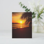 Paradische zonsondergang briefkaart (Staand voorkant)