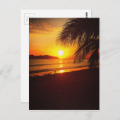 Paradische zonsondergang briefkaart (Voorkant / Achterkant)