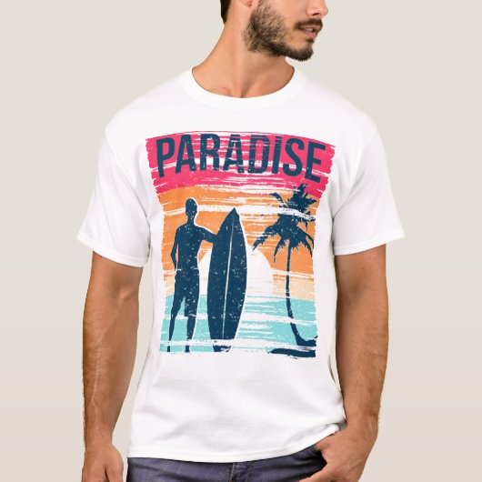Paradische zonsondergang t-shirt (Voorkant)