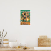 Paradise 2001 Retro Y2K Pin-Up Reisposter – Neo Poster (Keuken)