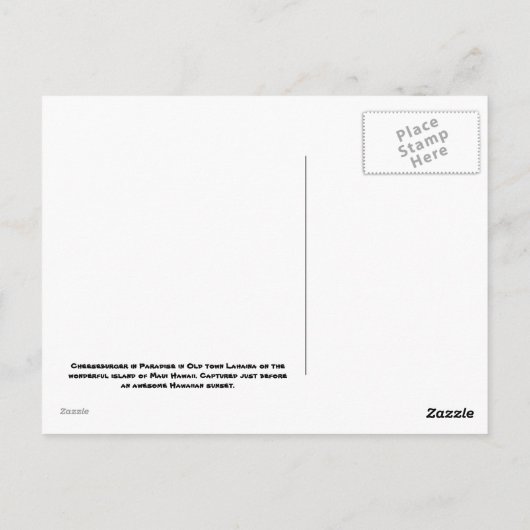 Paradise 21 Briefkaart (Achterkant)