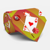 Paradise Ace Hearts, Poker, Dice, Pool Stropdas (Opgerold)