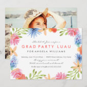 Paradise Afstudeerder Luau Invite Kaart (Voorkant / Achterkant)
