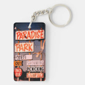 Paradise Amusement Park Retro Foto Acryl Sleutelhanger (achterkant)