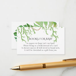 Paradise Baby Shower Tropische Boeken Voor Baby Informatiekaartje