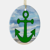 Paradise Beach Anchor Keramisch Ornament (Rechts)