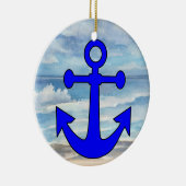 Paradise Beach Anchor Keramisch Ornament (Rechts)