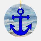 Paradise Beach Anchor Keramisch Ornament (Voorkant)