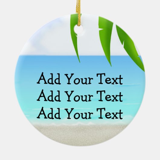 Paradise Beach Anchor Keramisch Ornament (Achterkant)