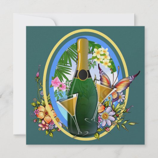 Paradise Beach Champagne Cocktail - SRF Kaart (Voorkant)