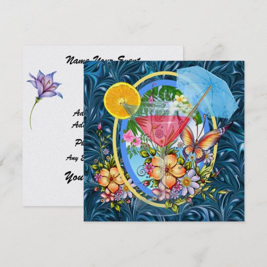 Paradise Beach Cocktail - SRF Kaart (Voorkant / Achterkant)