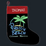 Paradise Beach Cozumel Mexico Cruise Vacking Kleine Kerstsok<br><div class="desc">Paradise Beach Cozumel Mexico cruise Vacation kerststop.</div>