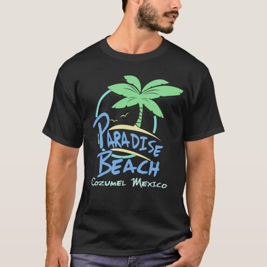 Paradise Beach Cozumel Mexico Cruise Vacking T-shirt (Voorkant)