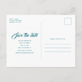 Paradise Beach Destination Wedding Save the Date Aankondigingskaart (Achterkant)