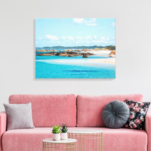 Paradise Beach Emerald Zee Greens Pool Australië Canvas Afdruk (Insitu (Woonkamer))