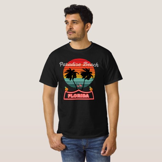 Paradise Beach Florida 2 T-shirt (Voorkant volledig)