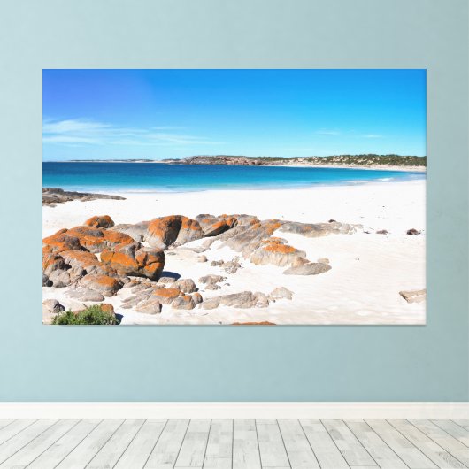 Paradise Beach in Australië Canvas Afdruk (Insitu (Houten vloer))