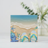 Paradise Beach Invitation Kaart (Staand voorkant)