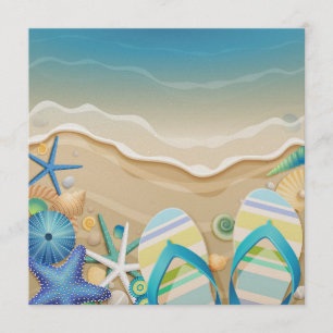 Paradise Beach Invitation Kaart