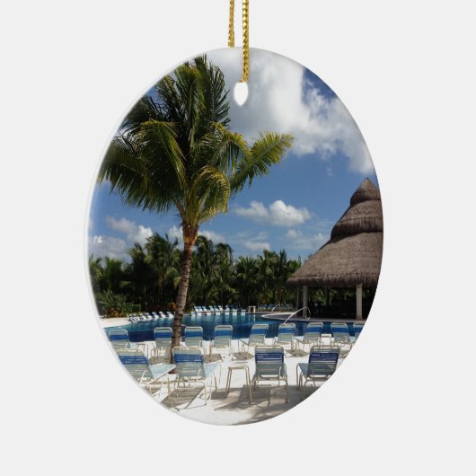 Paradise Beach Keramisch Ornament (Rechts)