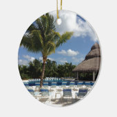 Paradise Beach Keramisch Ornament (Links)